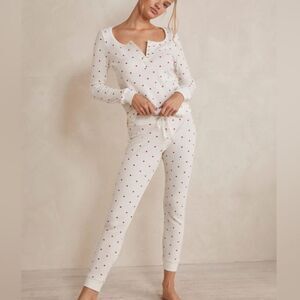 REVOLVE White and Red Pajama Set